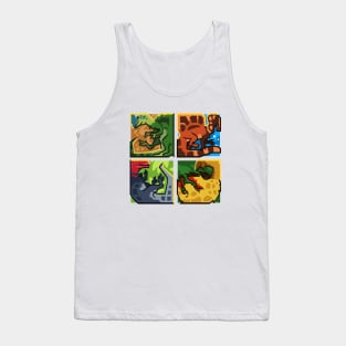 Dinosquares: Theropod Collection Tank Top